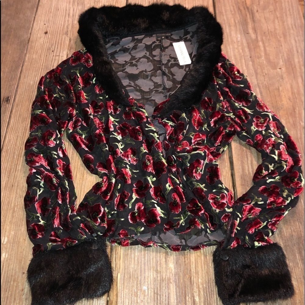 Vintage Silk Floral Top